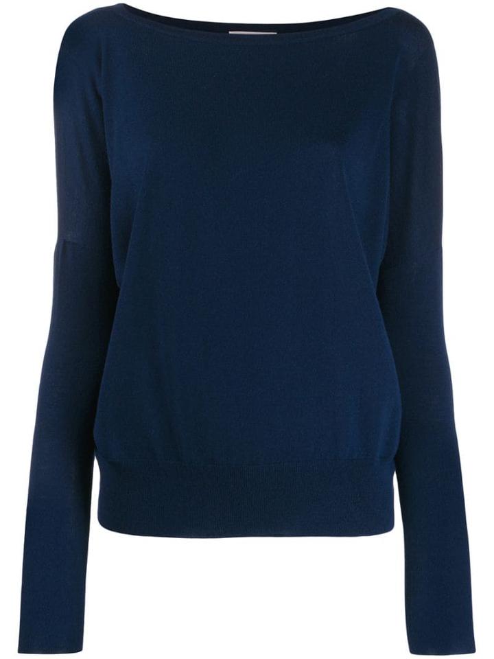 Zanone Relaxed-fit Knit Sweater - Blue