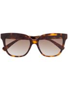 Longchamp Tortoiseshell-effect Tinted Sunglasses - Brown