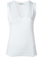 Neil Barrett V-neck Tank Top, Women's, Size: S, White, Viscose/nylon