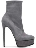 Casadei Pointed Toe Boots - Grey
