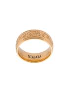 Nialaya Jewelry Decorative Engraved Ring - Yellow