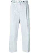 Bottega Veneta Eyewear Cropped Tailored Trousers - Blue