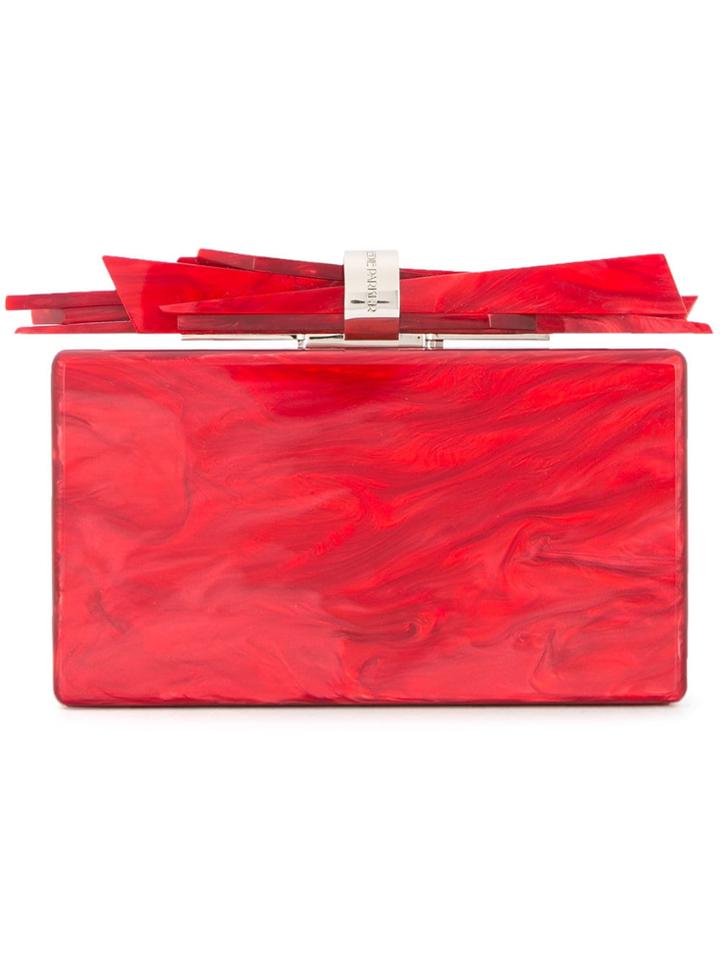 Edie Parker Geometric Box Clutch - Red