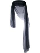 Romeo Gigli Vintage Draped Sheer Top - Blue