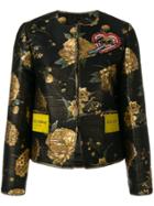 Dolce & Gabbana Floral Embroidered Jacket - Black