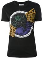 Courrèges - Satellite Print T-shirt - Women - Cotton - 3, Black, Cotton