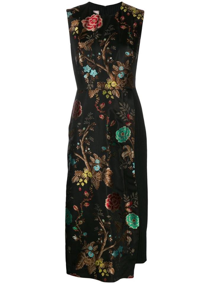 Antonio Marras Floral Layered Panel Dress - Black