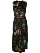 Antonio Marras Floral Layered Panel Dress - Black