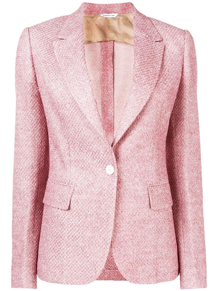 Tonello One-button Fitted Jacket - Pink