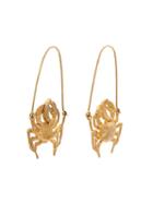 Givenchy Gold Tone Crab Earrings - Metallic