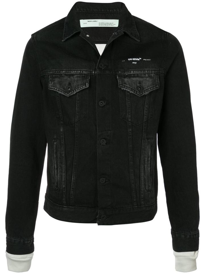 Off-white Slim Fit Denim Jacket - Black