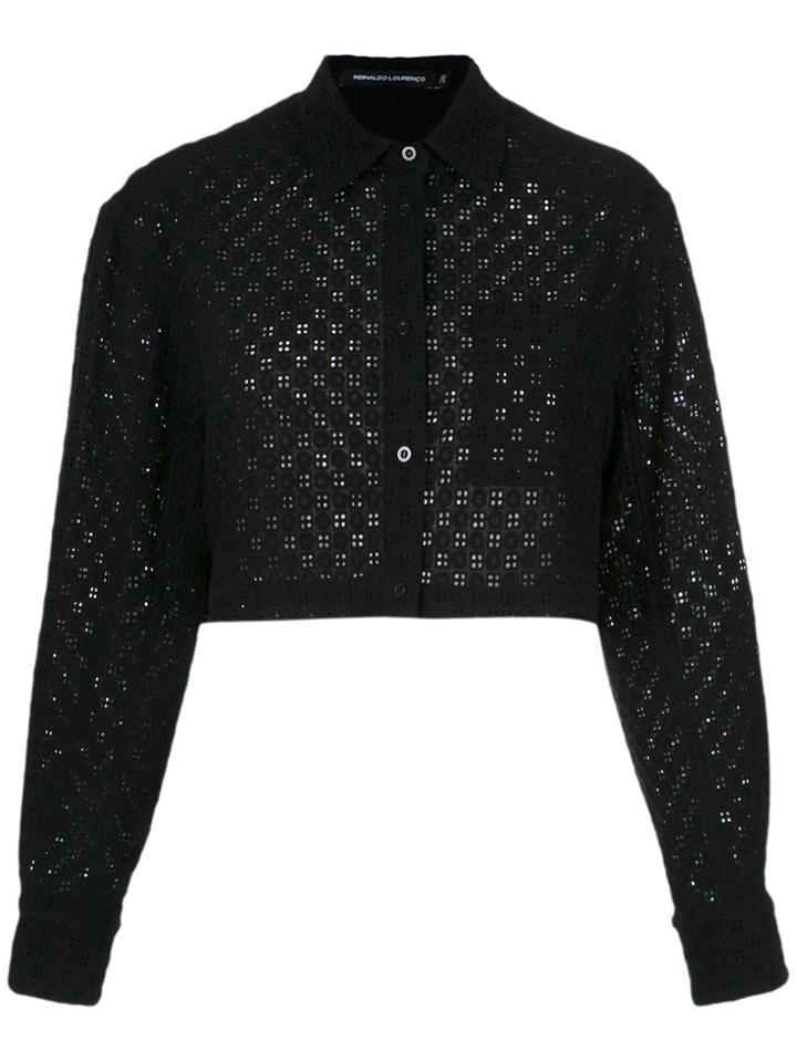 Reinaldo Lourenço Lace Cropped Shirt - Unavailable