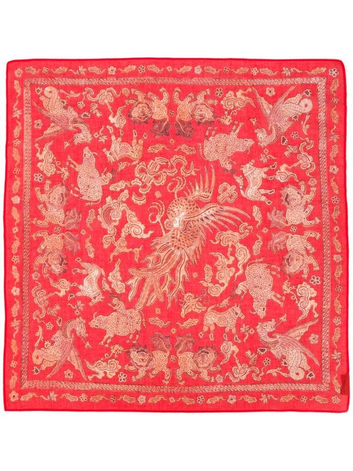 Yohji Yamamoto Animal Print Scarf - Metallic