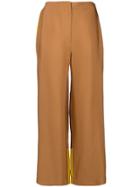 Roksanda Nario Colour-block Trousers - Brown