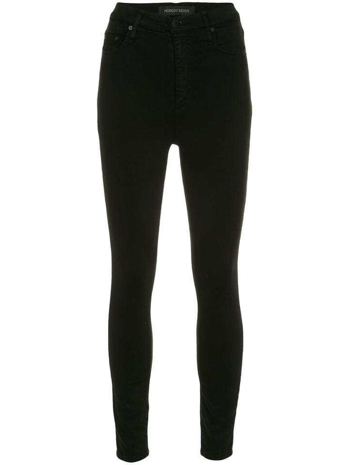 Nobody Denim Siren Skinny Ankle Blk Sateen - Black