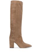 Paris Texas Knee-high Pointed Boots - Neutrals