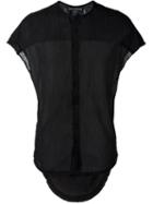 Cedric Jacquemyn Sheer Shortsleeved Shirt, Men's, Size: 50, Black, Cotton