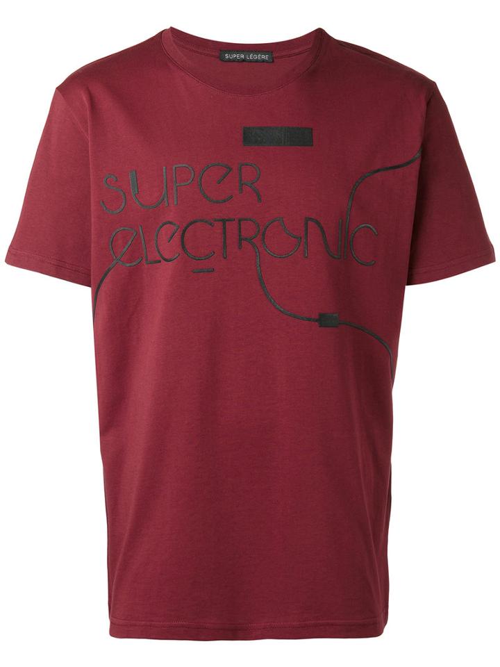 Super Légère - Super Electronic T-shirt - Men - Cotton - S, Red, Cotton