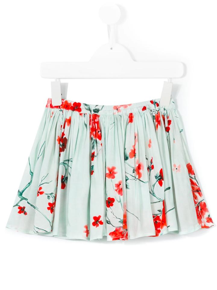 Maan - Blossom Print Skirt - Kids - Viscose - 4 Yrs, Green