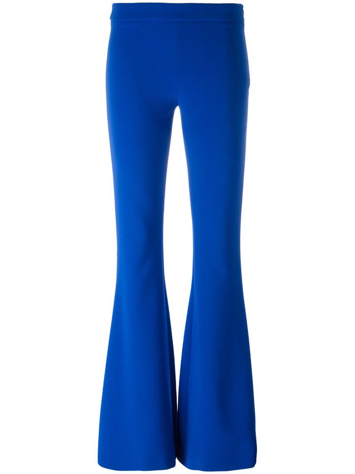Moschino Flared Trousers, Women's, Size: 42, Blue, Triacetate/polyester