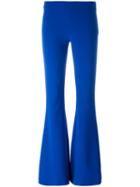 Moschino Flared Trousers, Women's, Size: 42, Blue, Triacetate/polyester