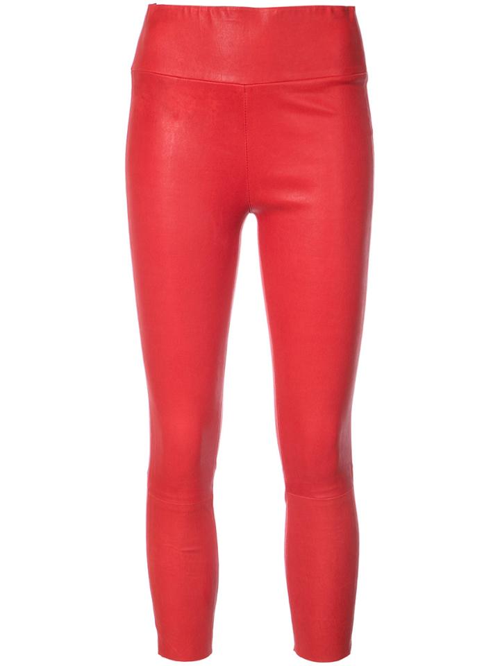 Sprwmn Capri Leggings - Red