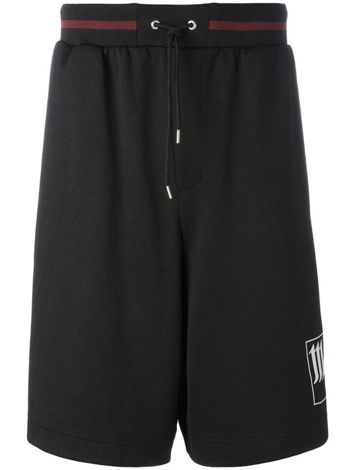 Mcq Alexander Mcqueen Side Stripe Shorts, Men's, Size: Large, Black, Polyester/cotton