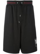 Mcq Alexander Mcqueen Side Stripe Shorts, Men's, Size: Large, Black, Polyester/cotton