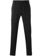 Dolce & Gabbana Tapered Trousers, Men's, Size: 46, Black, Spandex/elastane/virgin Wool