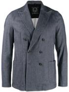 T Jacket Double-breasted Blazer - Blue
