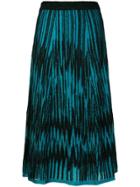 M Missoni Lurex Zigzag Midi Skirt - Blue