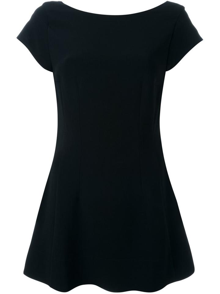 Stella Mccartney Pleated Crepe Top, Women's, Size: 40, Black, Spandex/elastane/acetate/viscose