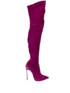 Casadei Over The Knee Stiletto Boots - Purple