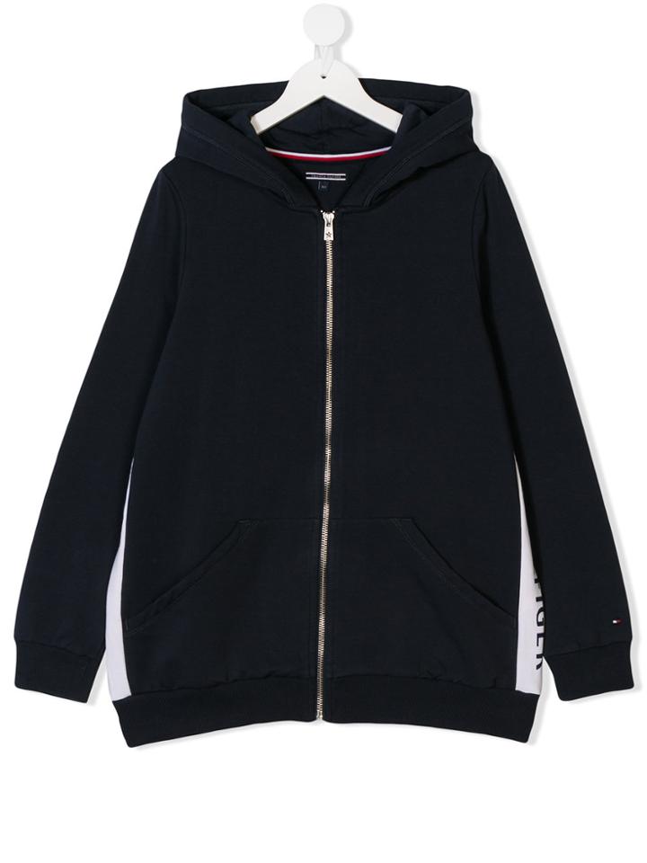 Tommy Hilfiger Junior Teen Side Logo Hoodie - Blue