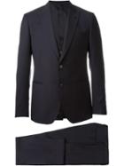 Lardini Three Piece Suit, Men's, Size: 56, Blue, Cotton/viscose/wool