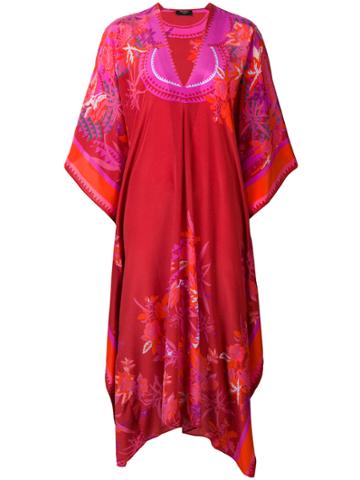 Holland Street Palm Printed Beach Dress - Red