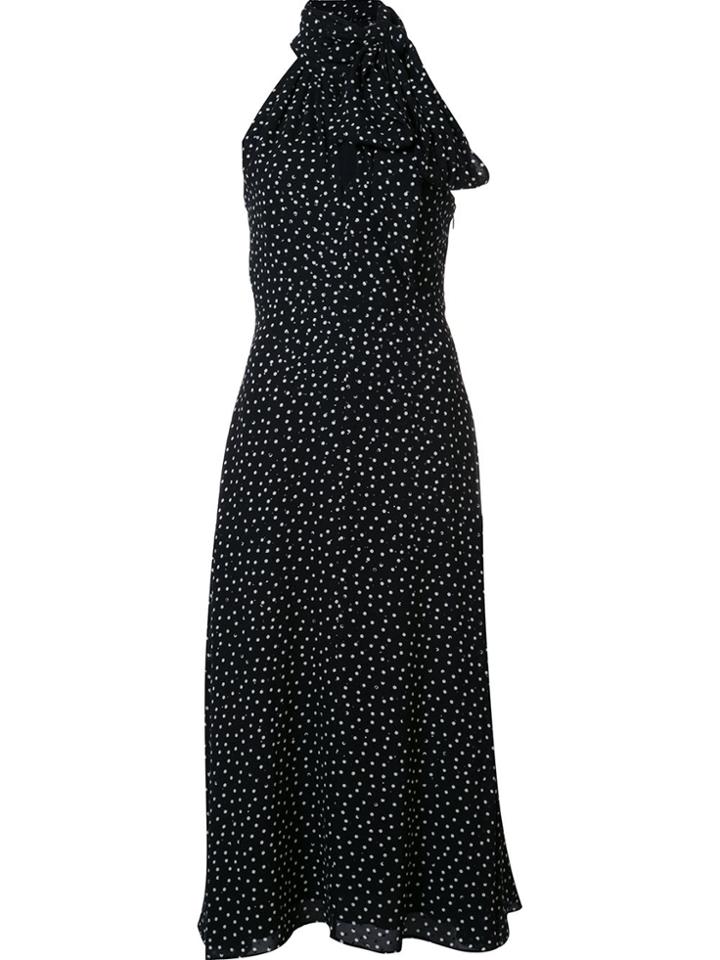 Saint Laurent Polka Dot Maxi Dress - Blue