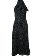 Saint Laurent Polka Dot Maxi Dress - Blue