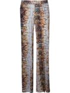 Lygia & Nanny Printed Palazzo Pants, Women's, Size: 42, Brown, Polyamide