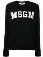 Msgm College Logo Jumper - Black