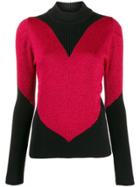 Gcds Colour-block Fitted Top - Red