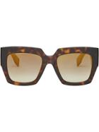 Fendi Eyewear Fendi Facet Sunglasses - Brown