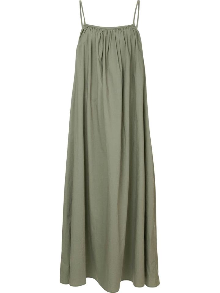 Bassike Gathered Slip Dress - Green