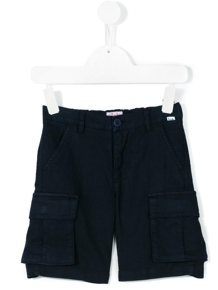 Il Gufo - Cargo Shorts - Kids - Cotton/linen/flax/elastodiene - 4 Yrs, Blue