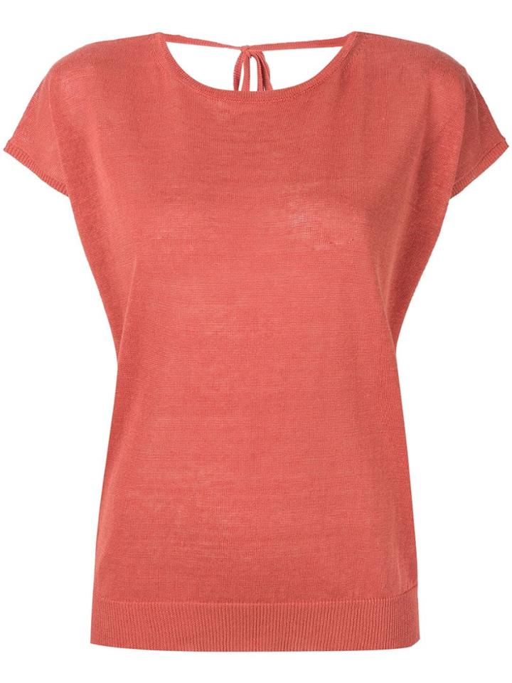 Peserico Tie Back T-shirt - Orange
