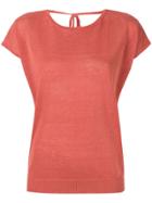 Peserico Tie Back T-shirt - Orange