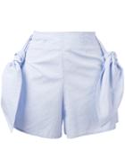 Vivetta Knots Trim Shorts, Women's, Size: 38, White, Cotton
