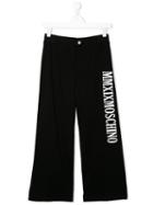 Moschino Kids Teen Logo Print Trousers - Black