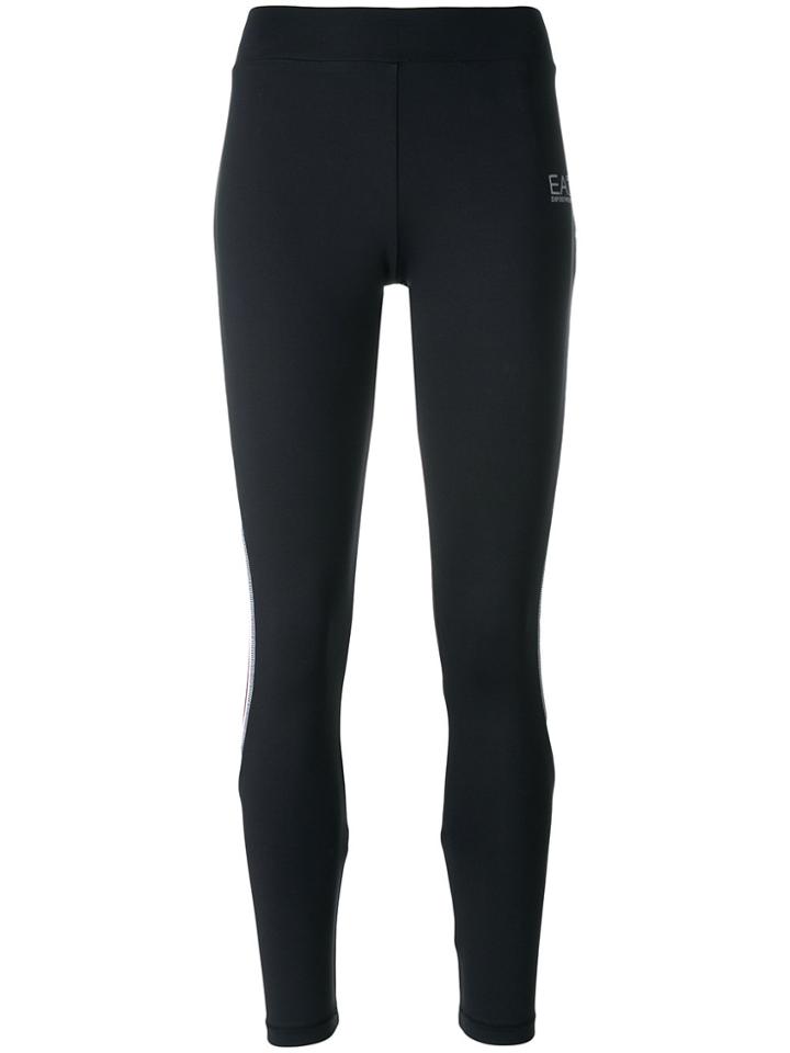 Ea7 Emporio Armani Logo Detail Leggings - Black