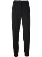 Kenzo Cropped Trousers, Women's, Size: 40, Black, Spandex/elastane/virgin Wool